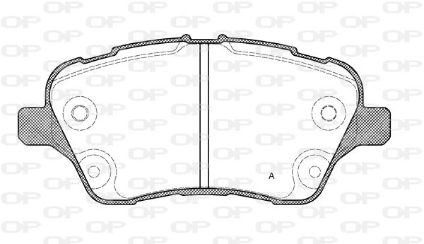 OPEN PARTS Комплект тормозных колодок, дисковый тормоз BPA1514.00